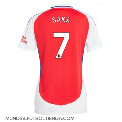 Camiseta Arsenal Bukayo Saka #7 Primera Equipación Replica 2024-25 para mujer mangas cortas